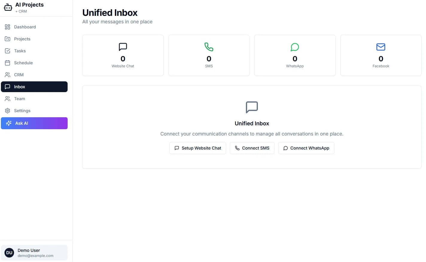 Analytics Dashboard - Charts and metrics for project performance